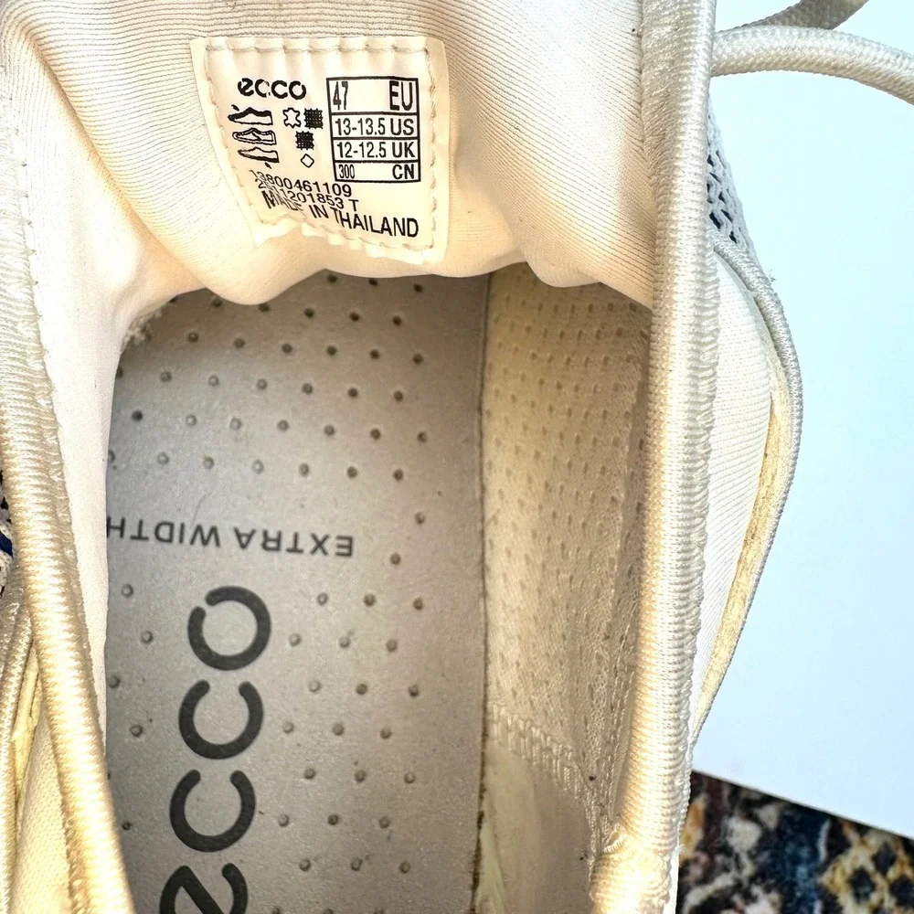 ECCO Biom 2.0 Breathru Mens Off White‎ Mesh Sneakers 800644 US 13 Extra Wide